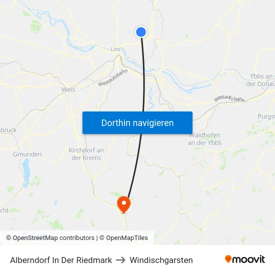 Alberndorf In Der Riedmark to Windischgarsten map