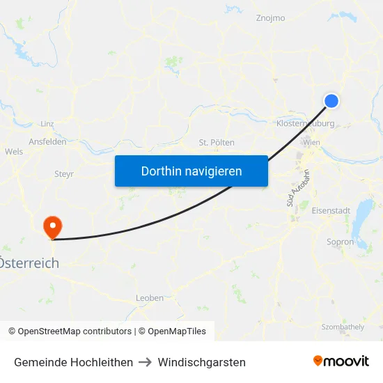 Gemeinde Hochleithen to Windischgarsten map