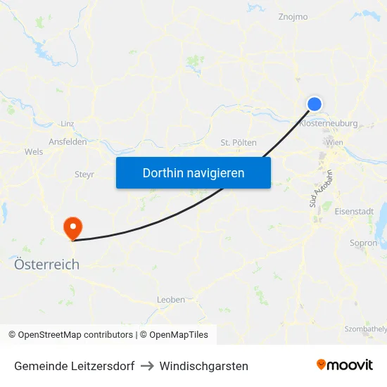 Gemeinde Leitzersdorf to Windischgarsten map
