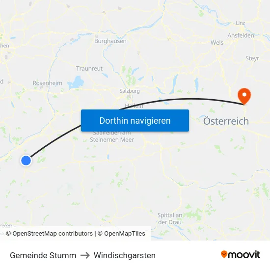 Gemeinde Stumm to Windischgarsten map