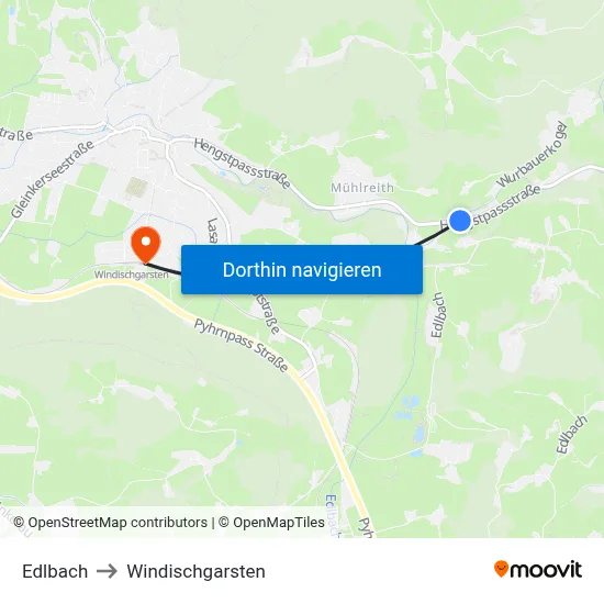Edlbach to Windischgarsten map