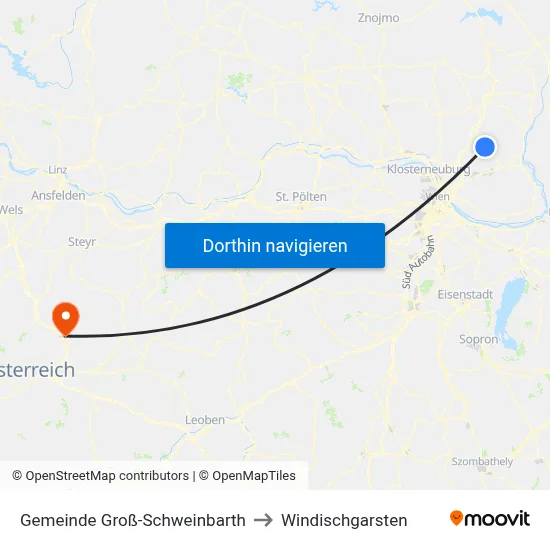 Gemeinde Groß-Schweinbarth to Windischgarsten map