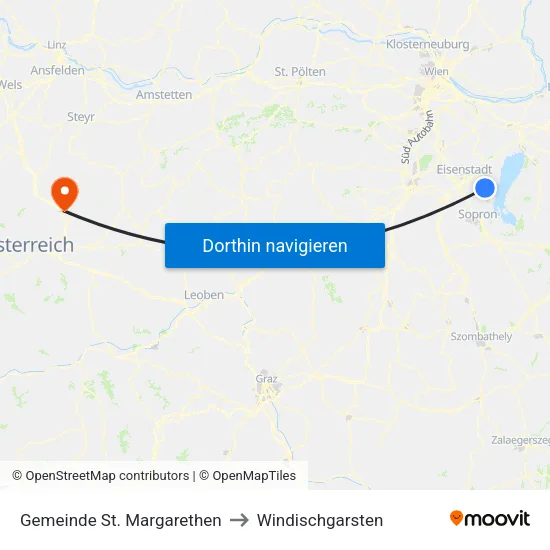 Gemeinde St. Margarethen to Windischgarsten map