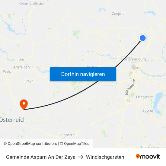 Gemeinde Asparn An Der Zaya to Windischgarsten map