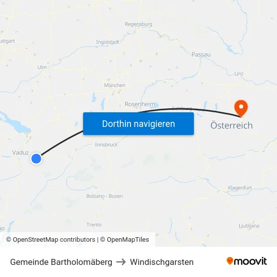 Gemeinde Bartholomäberg to Windischgarsten map