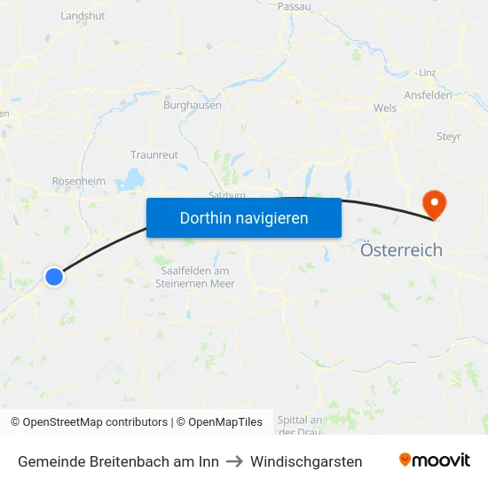Gemeinde Breitenbach am Inn to Windischgarsten map