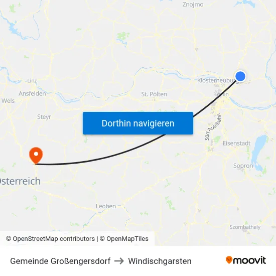 Gemeinde Großengersdorf to Windischgarsten map