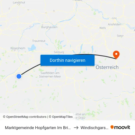 Marktgemeinde Hopfgarten Im Brixental to Windischgarsten map