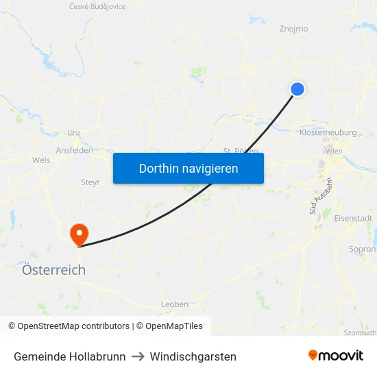 Gemeinde Hollabrunn to Windischgarsten map