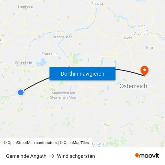 Gemeinde Angath to Windischgarsten map