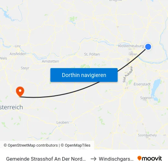 Gemeinde Strasshof An Der Nordbahn to Windischgarsten map