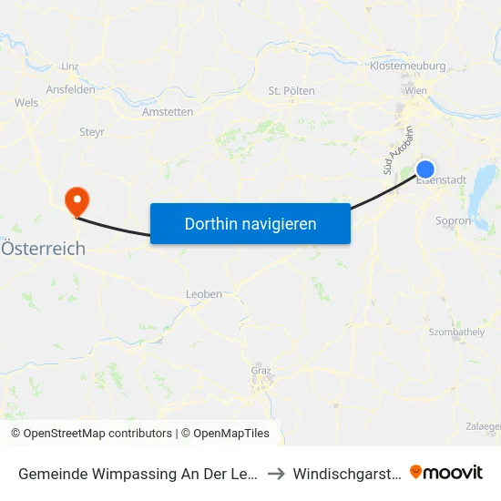 Gemeinde Wimpassing An Der Leitha to Windischgarsten map