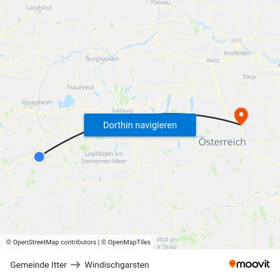 Gemeinde Itter to Windischgarsten map