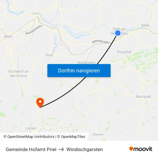 Gemeinde Hofamt Priel to Windischgarsten map