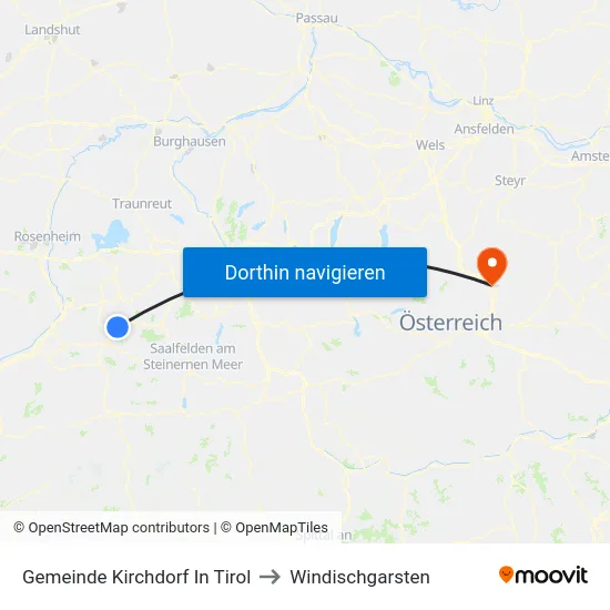 Gemeinde Kirchdorf In Tirol to Windischgarsten map