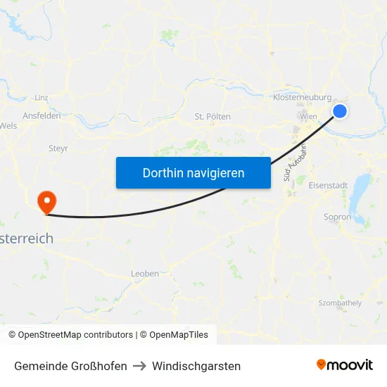 Gemeinde Großhofen to Windischgarsten map