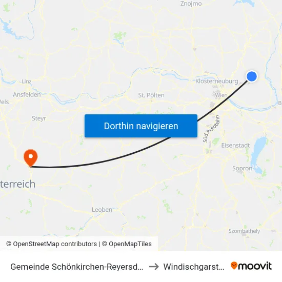Gemeinde Schönkirchen-Reyersdorf to Windischgarsten map