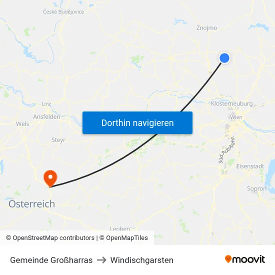 Gemeinde Großharras to Windischgarsten map