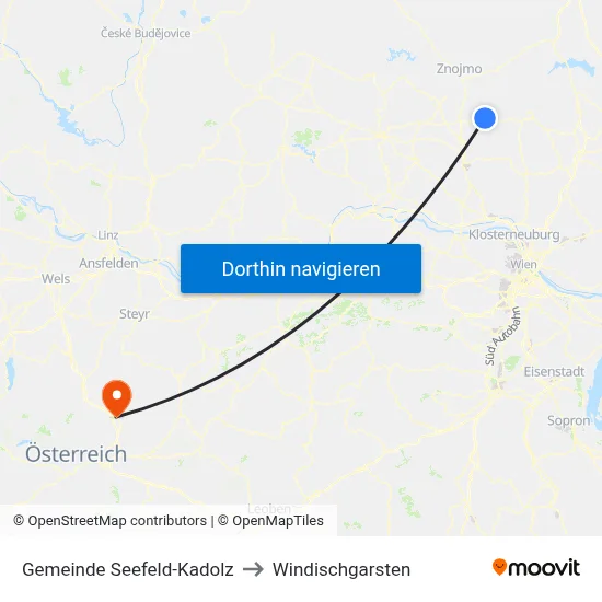 Gemeinde Seefeld-Kadolz to Windischgarsten map