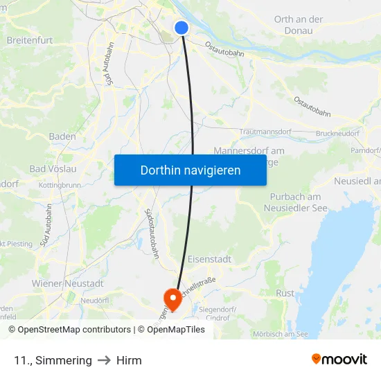 11., Simmering to Hirm map