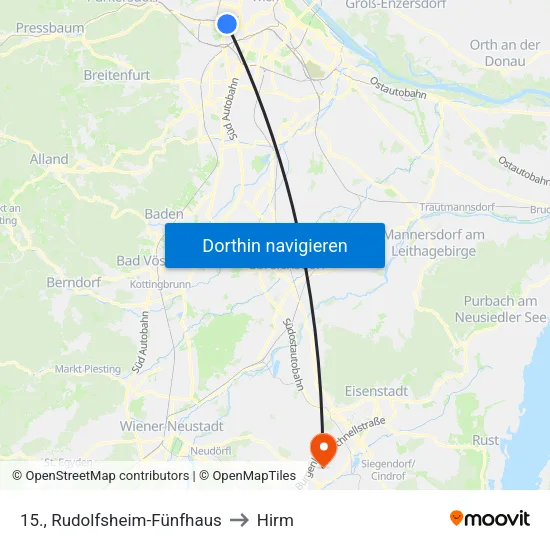 15., Rudolfsheim-Fünfhaus to Hirm map