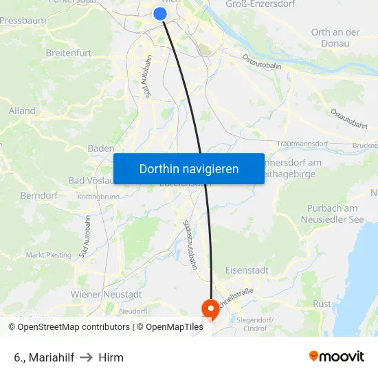 6., Mariahilf to Hirm map