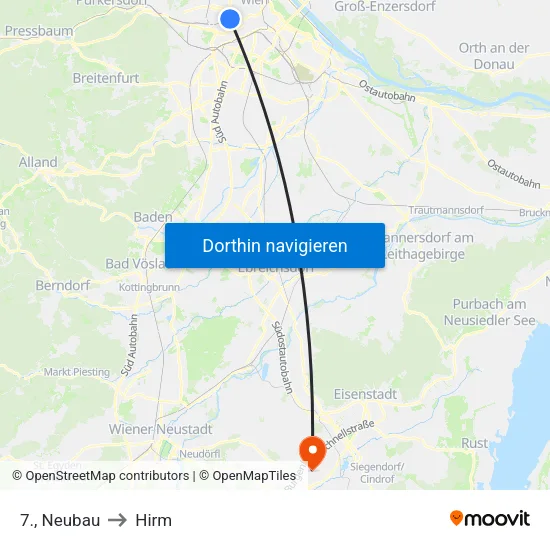 7., Neubau to Hirm map