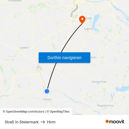 Straß In Steiermark to Hirm map