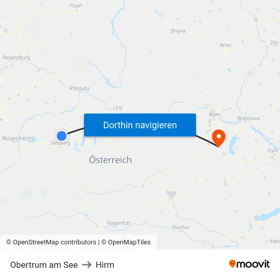 Obertrum am See to Hirm map