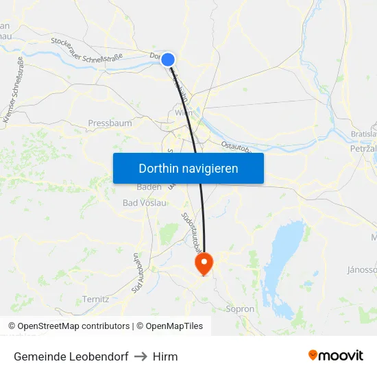 Gemeinde Leobendorf to Hirm map