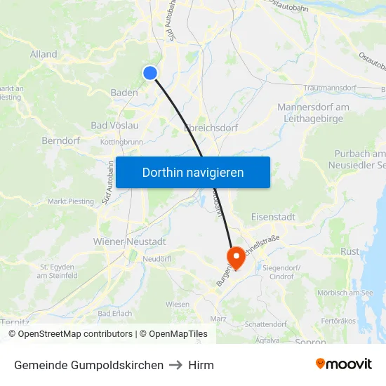 Gemeinde Gumpoldskirchen to Hirm map