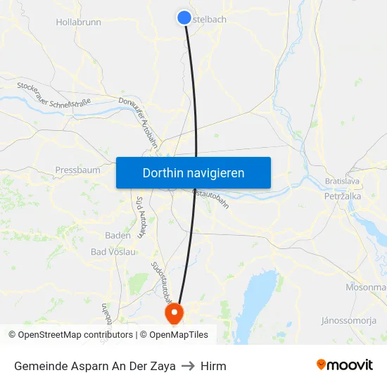 Gemeinde Asparn An Der Zaya to Hirm map