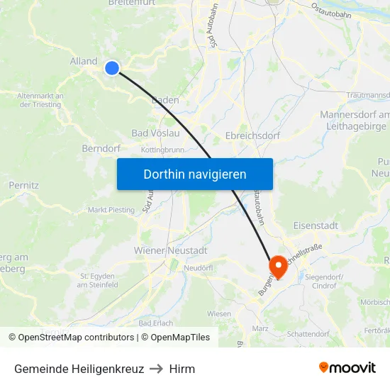 Gemeinde Heiligenkreuz to Hirm map