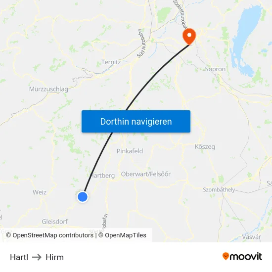 Hartl to Hirm map