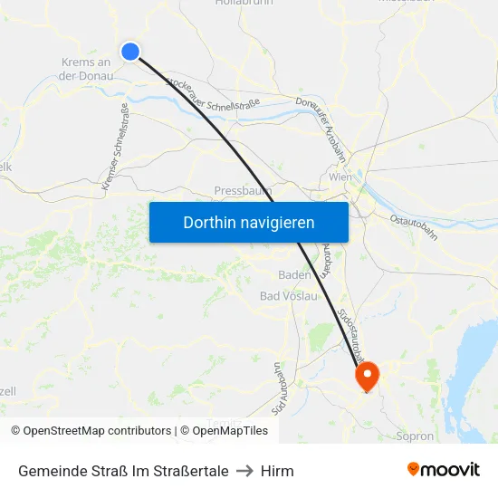 Gemeinde Straß Im Straßertale to Hirm map