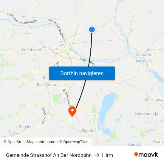 Gemeinde Strasshof An Der Nordbahn to Hirm map