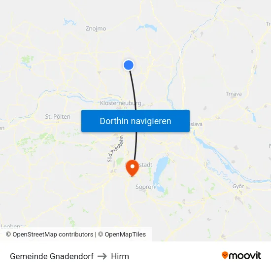 Gemeinde Gnadendorf to Hirm map