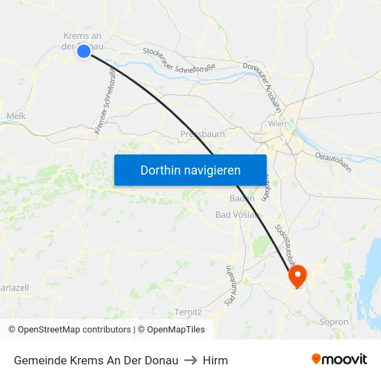 Gemeinde Krems An Der Donau to Hirm map