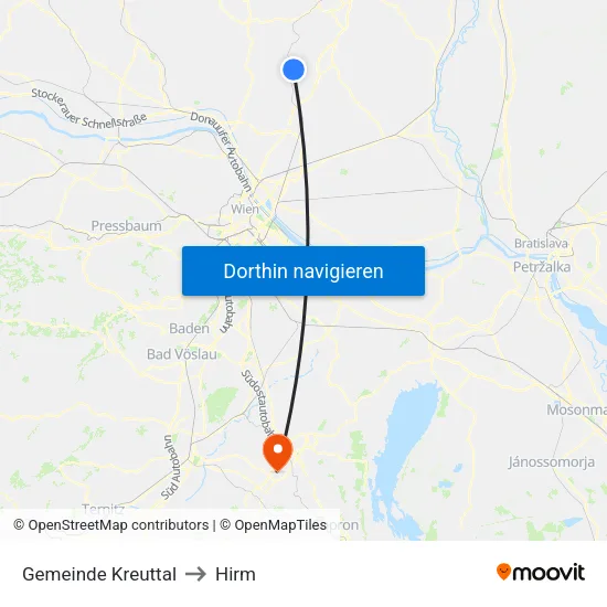 Gemeinde Kreuttal to Hirm map