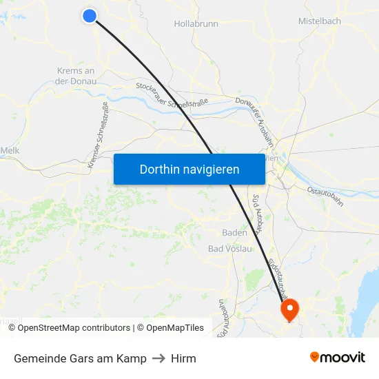 Gemeinde Gars am Kamp to Hirm map