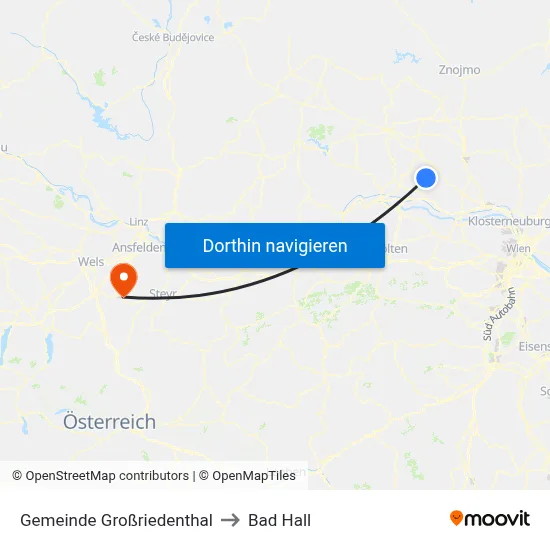 Gemeinde Großriedenthal to Bad Hall map
