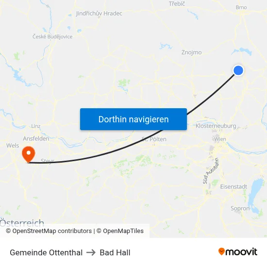 Gemeinde Ottenthal to Bad Hall map