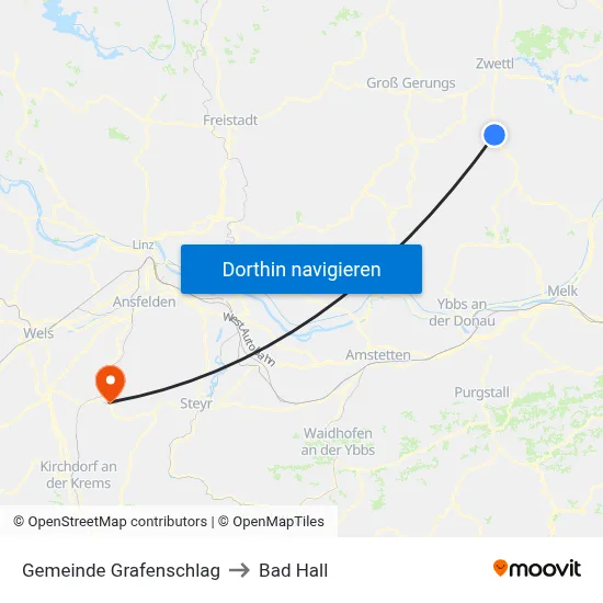 Gemeinde Grafenschlag to Bad Hall map