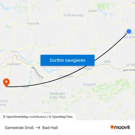 Gemeinde Droß to Bad Hall map