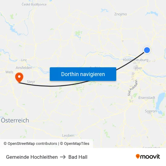 Gemeinde Hochleithen to Bad Hall map
