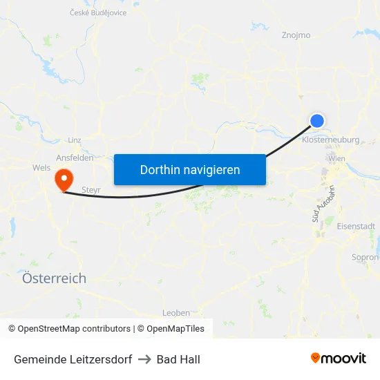 Gemeinde Leitzersdorf to Bad Hall map