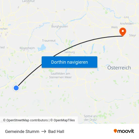 Gemeinde Stumm to Bad Hall map