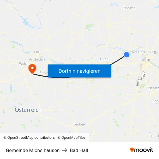 Gemeinde Michelhausen to Bad Hall map