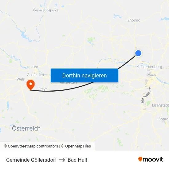 Gemeinde Göllersdorf to Bad Hall map