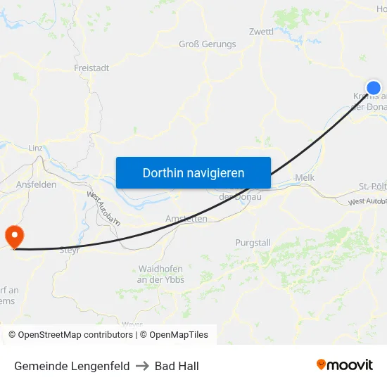 Gemeinde Lengenfeld to Bad Hall map